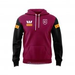 Sweats A Capuche Queensland Maroons Rugby 2024 Rouge Noir  Sweats A Capuche Queensland Maroons Rugby 2024 Rouge Noir