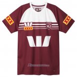 Maillot Queensland Maroons Rugby 2024 Entrainement Rouge  Maillot Queensland Maroons Rugby 2024 Entrainement Rouge