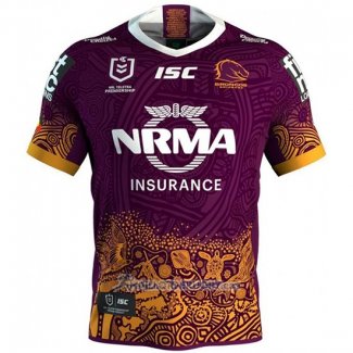 Maillot Brisbane Broncos Rugby 2019 Indigene