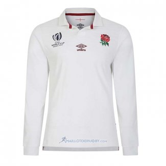 Maillot Angleterre Manches Longue Rugby 2023 World Cup Domicile