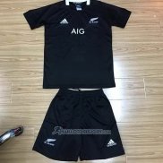 Maillot Enfant Kits Nouvelle-Zelande All Blacks Rugby 2019-2020 Domicile