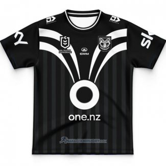 Maillot Enfant Nouvelle-zelande Warriors Rugby 2025 Entrainement Noir
