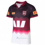 Maillot Queensland Maroons Rugby 2024 Entrainement Blanc Fuchsia