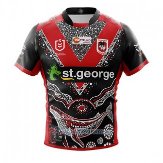 WH Maillot St George Illawarra Dragons Rugby 2019 Indigene